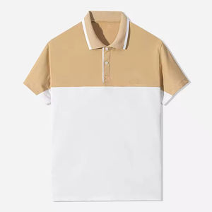 2025 été hommes pour Polo jeunesse à manches courtes coton T-Shirt avec bouton col classique coupe ajustée hommes polos - Product Image 1