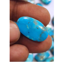 43 Pièces de Turquoise Naturelle, Cabochons Ovales de 15mm-25mm, 730 Cts, 218 $US, Pierres Précieuses Bleues Firoza en Vrac, Taille Unique, Lot Iroc Sales