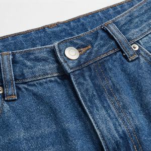 Jeans Cargo Rectos de Mezclilla para Mujer, Cintura Media, Estilo Hip Hop, Casuales, de Algodón, Secado Rápido, Transpirables, Sostenibles, Color Personalizado, Ropa Urbana - Product Image 4