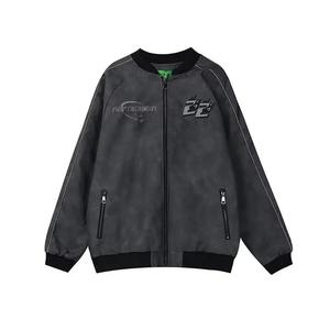 แจ็คเก็ตหนังแท้สไตล์วินเทจอเมริกัน ปักลายตัวอักษร แบรนด์เทรนดี้ ทรงหลวม สไตล์ฮิปฮอป สำหรับคู่รัก กันน้ำ ระบายอากาศได้ดี - Product Image 6