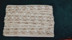 Customizable Premium Quality Beaded Lace <b>Fabric</b> with Eco-Friendly Embroidery Glass Beads Sequins for Couture Garments - Product Image 4