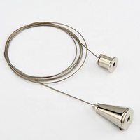 Kit de 2 pinces de suspension de câbles réglables, pour suspension de fils, pour led, avec 1.5 Dia de câble pour éclairage sur rail