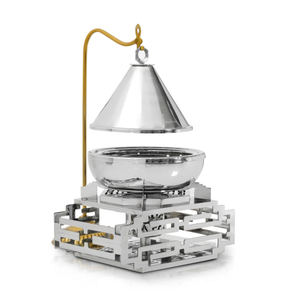 Hot Sale Professional Wedding Party Luxury <b>Electric</b> Chaffing Dish LED Light Stainless Steel <b>Food</b> <b>Warmer</b> Buffet Set 8L Capacity - Product Image 6