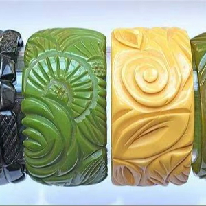 Artizon Studio กำไลข้อมือเรซินสีเขียวสวยพื้นผิวเรียบดีไซน์คลาสสิกทำด้วยมือหมุนแบบปรับแต่งสีได้เครื่องประดับสำหรับ - Product Image 1