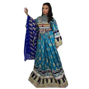 เดรสสำหรับผู้ใหญ่ชุดปาร์ตี้งานแต่งงานงานปักลายเย็บปะสำหรับผู้หญิงสไตล์อัฟกานิสถานไซส์ใหญ่ - Product Image 1