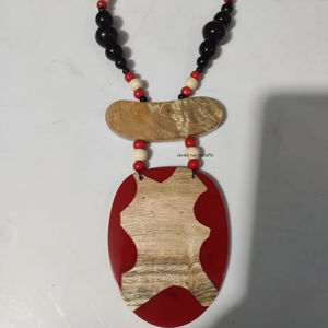 Premium Quality Resin <b>Necklace</b> Indian Classic Jewelry With Rope Chain Handicraft by Javed Direct From Manufacturer for Girls - Product Image 5