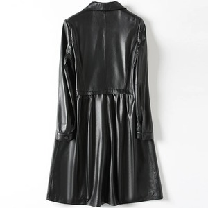 แจ็กเก็ตกันน้ำหนังแท้ลำลองสำหรับผู้ชายเสื้อโค้ทหนังแกะแท้ทรงยาวสำหรับฤดูใบไม้ผลิฤดูใบไม้ร่วง - Product Image 3