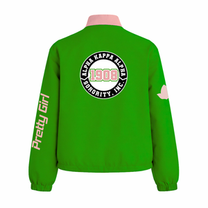 Chaqueta de Carreras de Sarga de Algodón Alpha Kappa Alpha Sorority para Mujer, Chaqueta de Motociclismo de Alto Rendimiento, Chaqueta de Motociclista de Alta Velocidad - Product Image 2