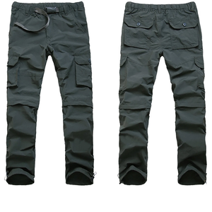 Pantalones Cargo convertibles para hombre, ropa informal con múltiples bolsillos, de calidad superior a la moda, diseño personalizado, pantalones Cargo ajustados para hombre - Product Image 3