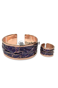 Handcrafted <b>Copper</b> Cufflinks for Gifting Formal Partywear Accessories for <b>Men</b> by Tradebyd - Product Image 3