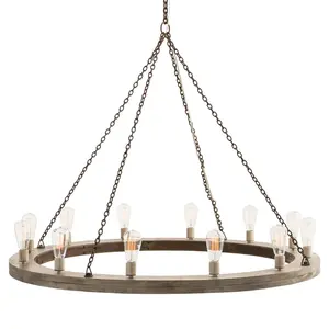 Hot Sale Wooden Hanging <b>Chandelier</b> With Cheap Price Decorative <b>Chandelier</b> for Decorate Home Hotels Restaurant Indian Metal - Product Image 1