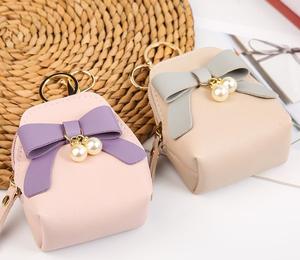 Bolso personalizado llavero colgante decoración auricular bolsa de dibujos animados llavero de cuero bolsa de almacenamiento monedero encanto - Product Image 5