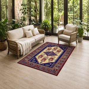 Tapis de salon en chenille antidérapant, imprimé numériquement, style moderne et vintage, rouge bordeaux, lavable en machine, vente en gros RUGS DEPOT LXDP-0416 - Product Image 6