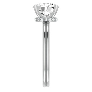 Bague solitaire SHREYA DIAM en moissanite taille ovale, argent 925 plaqué or, sertissage à griffes, classique, pour fiançailles, bijoux pour femme - Product Image 3