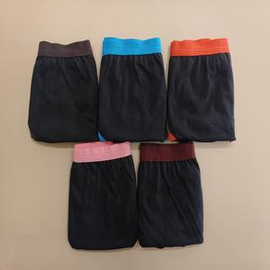 Ropa interior de algodón 100% para mujer, bragas tejidas con estilo de tiro medio con logotipo personalizado, precio bajo, patrón sólido teñido liso en la cintura - Product Image 6