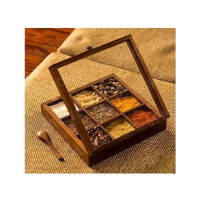 Wooden <b>Box</b> Premium Quality Latest Look Spices Storage Wooden <b>Box</b> - Product Image 1