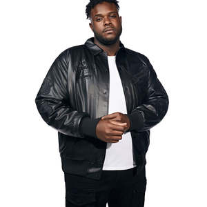 Blouson universitaire personnalisable pour homme, style streetwear, manches en cuir de luxe, séchage rapide, design rayé, style baseball, lettrage chenille - Product Image 2
