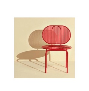 Silla de alambre de diseño cuadrado con soporte perforado recubierto de negro moderno asiento ligero duradero no oxidado para uso multiusos - Product Image 4