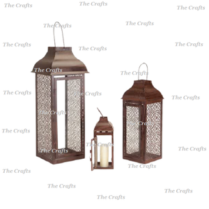 <b>Set</b> Of Three Iron And Glass Hanging <b>Lantern</b> With Premium Quality Hanging <b>Lantern</b> For Wedding And Hotel Use - Product Image 3