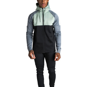 Chándal de entrenamiento deportivo personalizado con capucha para hombre, chándal de invierno con cremallera reflectante para correr y baloncesto - Product Image 2