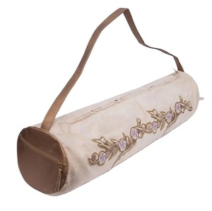 Venta caliente bolsa de esterilla de yoga bolsa de Yoga de lona de algodón logotipo personalizado Gimnasio Yoga Tote Carrier Bolsa de hombro con bolsillo interior - Product Image 5