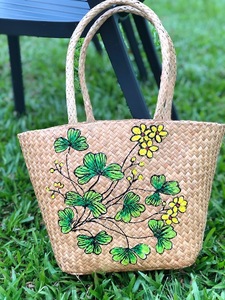 ¡Top Summer 2025 Pick! Bolsa de hierba de juncia Natural tejida a mano ecológica, decoración Floral Vintage para viajes, días de playa - Product Image 6