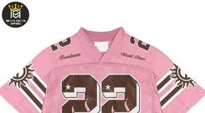 Camiseta de Hombros Caídos Estilo Urbano, Jersey de Fútbol de Malla, Ecológica, Transpirable, de Secado Rápido, 100% Algodón para Hombre, Corte Holgado - Product Image 2