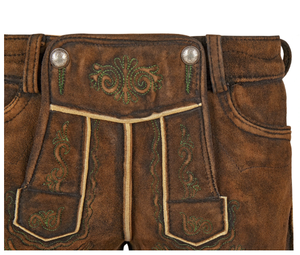 Femmes Original chèvre daim Lederhosen allemand] bavarois chaud Shorts personnalisé broderie authentique cuir Lederhosen - Product Image 4