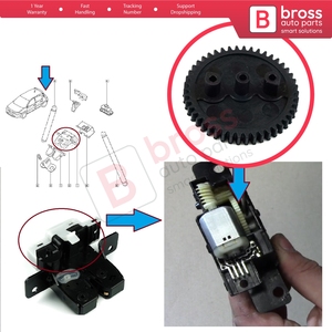 BDP159 Tailgate Lock Repair Gear for Clio MK3 Megane Scenic MK2 Modus Micra III K12 Tiida Qashqai J10 8200947699 - Product Image 5