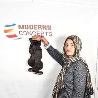 100% indien longue Bodywave cheveux vierges bruts couleur brune naturelle faisceaux de vague profonde lâche non transformés Temple Extensions de cheveux humains