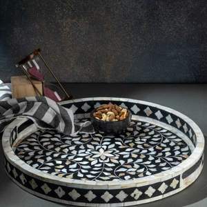 ถาดเสิร์ฟทำมือถาดอาหารสุดหรูถาดรองกระดูกรอมฎอนสำหรับอาหารเช้าอาหารผลไม้ชากาแฟ - Product Image 4