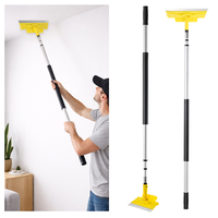 Spatule à mastic en acier inoxydable avec manche télescopique