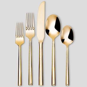 Juego de Cubiertos de acero inoxidable con acabado de cobre, vajilla elegante, utensilios de cocina, cubiertos perfectos para cenas, bodas y eventos - Product Image 3