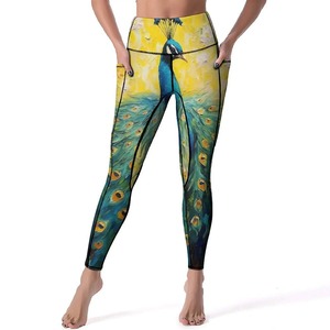 Mallas de algodón 100% para mujer de alta calidad, nuevo diseño personalizado, transpirable, informal, con logotipo, bolsillos ajustados de cintura media - Product Image 6