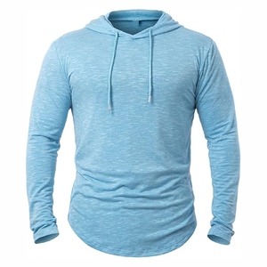 Sudadera con capucha clásica para hombre, color azul claro, diseño personalizado, cómoda, de manga larga. - Product Image 1