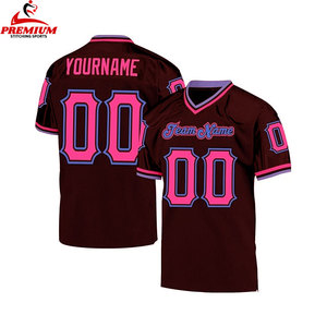 Camisetas de fútbol americano de alto rendimiento personalizadas para jóvenes/adultos de talla grande con tela que absorbe la humedad y mangas cortas - Product Image 1