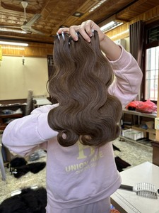 มัดผมมนุษย์สีน้ำตาลเข้มผมดิบจากเวียดนามเกรด12A - Product Image 4