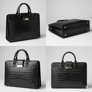 Bolso de Moda en Oferta, de Cuero PVC con Patrón de Cocodrilo, Cierre de Cremallera, Acabado Liso, Borla Elegante, Alta Calidad, Gran Capacidad - Product Image 6