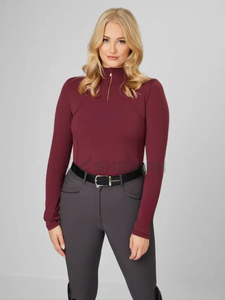 Col haut conception femmes équitation couches de base vêtements d'équitation d'hiver avec chaleur isolante silhouette ajustée et respirant - Product Image 3