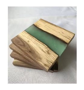 Dessous de verre en résine époxy faits à la main Tapis de décoration de table élégant pour servir du café, du thé et du vin au bureau de restaurants - Product Image 4