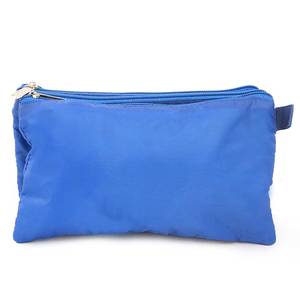 กระเป๋าใส่ดินสอแบบซิปสามช่อง - สีฟ้า - Product Image 3