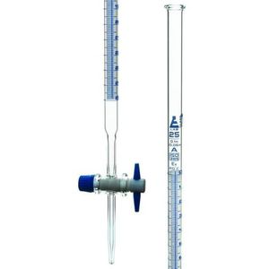 Bureta de Vidrio de 25 ml con Grifo de PTFE Clase A, Borosilicato - Product Image 1