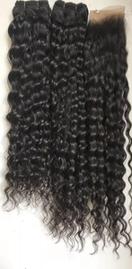 Suministro directo de fábrica 100% Extensiones de cabello humano brasileño alineado con cutícula virgen Paquete de cabello de templo para mujer - Product Image 6