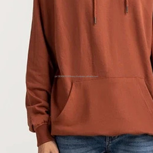 Sudadera con Capucha Personalizada 100% Algodón para Hombre, Diseño Sólido, Sudadera Holgada con Capucha Extra Grande para Hombre - Product Image 4