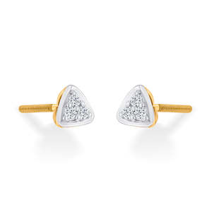 Pendientes de Diamantes con Detalles en Oro Trilight Spark para Mujer - Product Image 4
