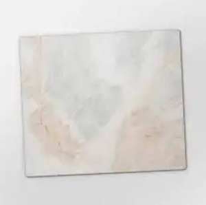 Planche à découper en marbre blanc faite à la main, forme carrée, surface lisse et brillante, utilisée pour couper les légumes dans les restaurants - Product Image 3