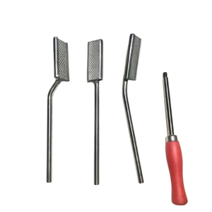 Escofina de flotador Dental de caballo de acero inoxidable, herramienta de diente equino, instrumento Dental veterinario duradero con mango de madera cómodo - Product Image 4