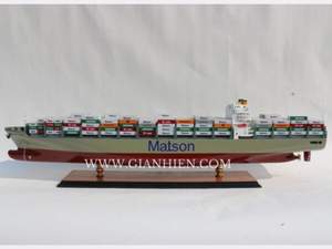 Gia Nhien Fabricant Approuvé Conception Personnalisée quantité minimale de commande Basse Navires Commerciaux DANIEL K INOUYE MODÈLE DE BATEAU EN BOIS _ ARTISANAT EN BOIS - Product Image 2