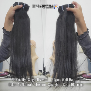 วิกผมมนุษย์ผมแท้แบบเรมี่มัดผมตรงคู่เรียงตามหนัง - Product Image 2