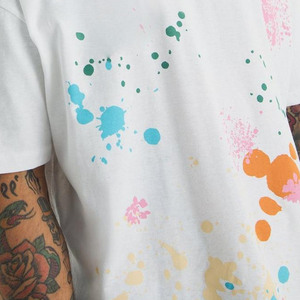 Boxy Heavyweight Acid Wash Camiseta para hombre 100% algodón de gran tamaño personalizado en blanco Vintage Loose Fit Boxy camiseta - Product Image 5